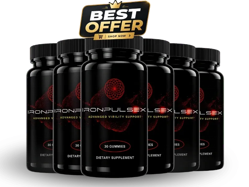 Six black IronPulseX bottles with a gold Best Offer tag